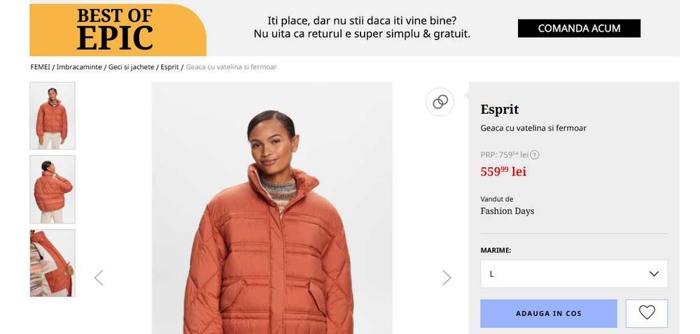 Geaca primavara-toamna femei Esprit