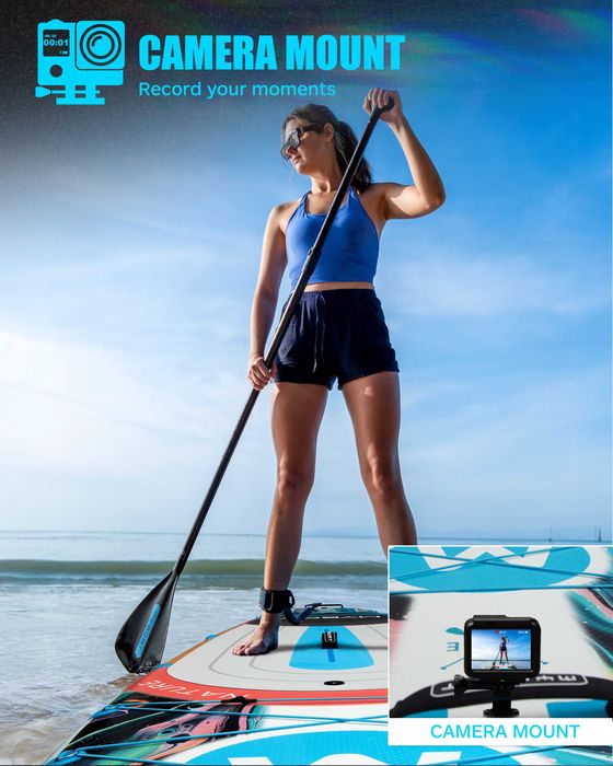 Нов, висок клас, 350 СМ надуваем падъл борд all-round SUP MYBOAT MY17 (Touring Air Blue) в син дизайн.