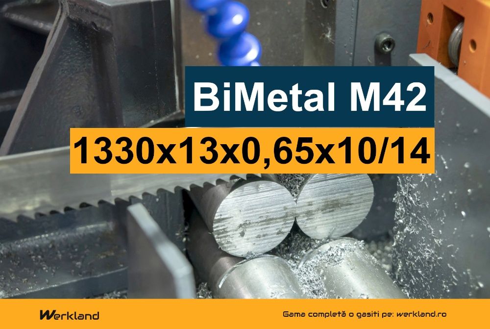 Pânză panglică fierăstrău cu bandă BiMetal M42 1330x13x0.65x10/14