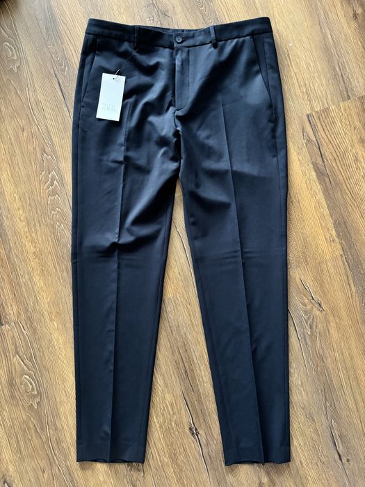 Pantaloni eleganti de costum Zara 42 XL barbati