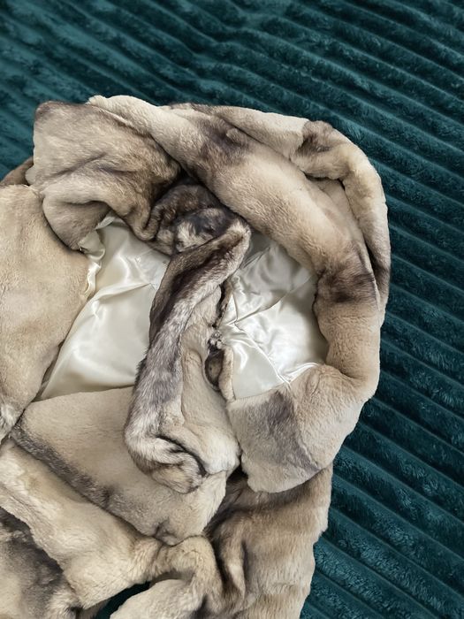 Норковая шуба с капюшоном