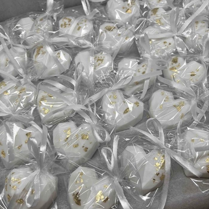 Белое сердце сувенирное мыло