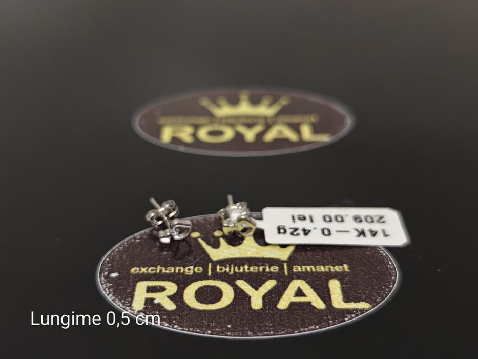 Bijuteria Royal: Cercei aur 14k/0.42 gr