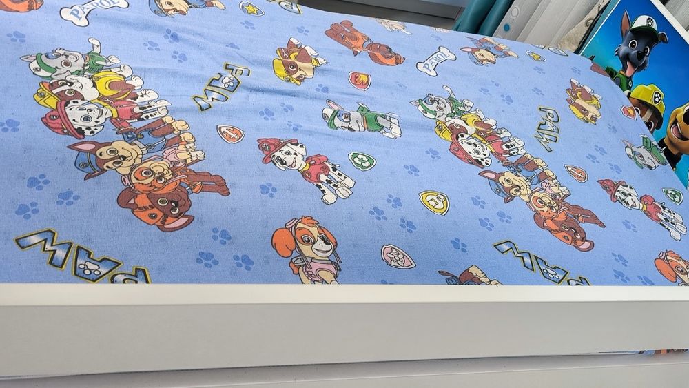 Pat patrula cățelușilor 145/70 cm saltea inculsa