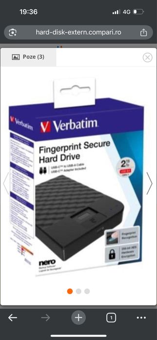 Verbatim 2TB hard drive