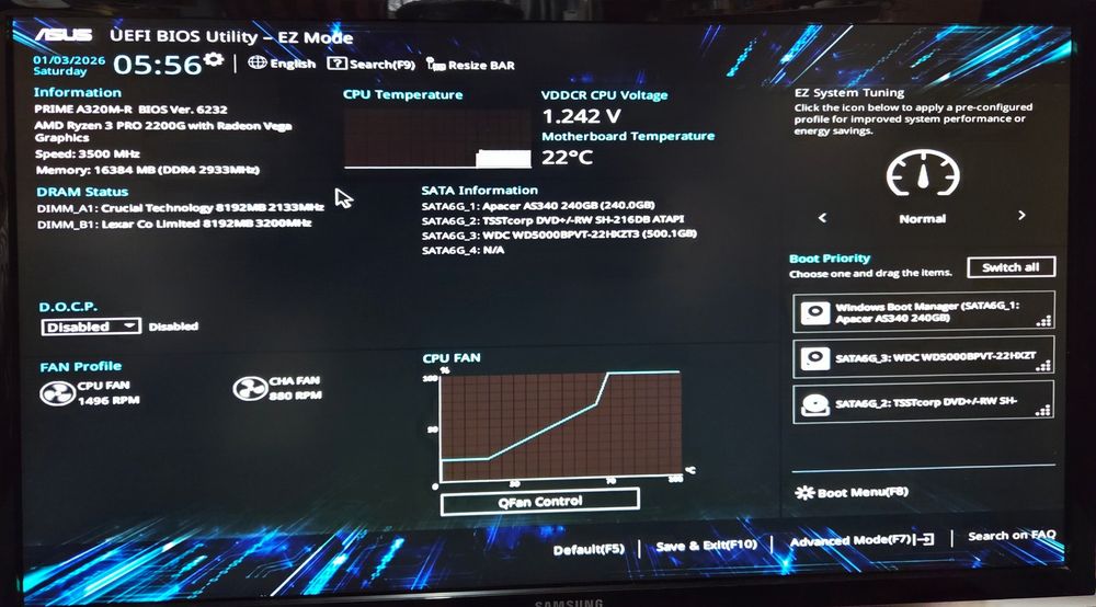 Vand pc ryzen 3 2200g