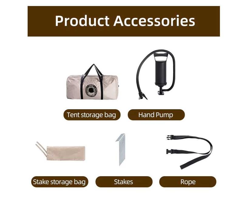 Надувной палатка-210х210х160 см Мест-3 чел. Доставка бесплатно