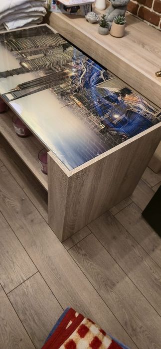 Masa cafea cu blat sticla