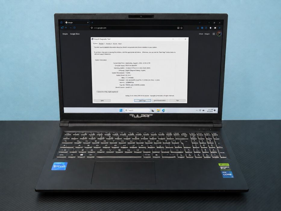 Laptop Gaming TULPAR A5 V20.3.4 – i7-13700H, RTX 4050, 32GB RAM, SSD 500GB