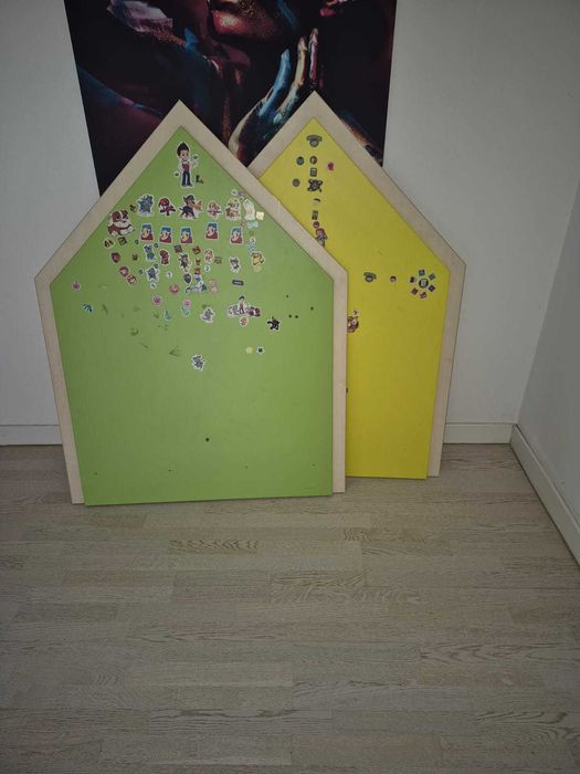 Paturi joase copii - cu tablie in forma de casa si saltele