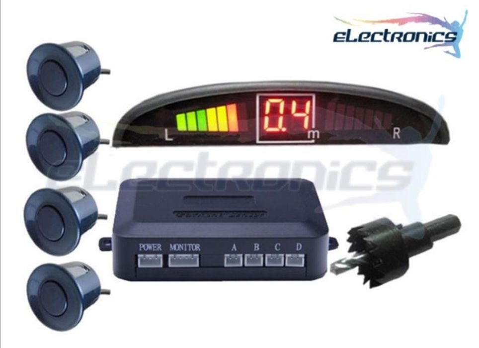 Парктроник система за автомобил OEM с 4 датчика LCD дисплей и звук