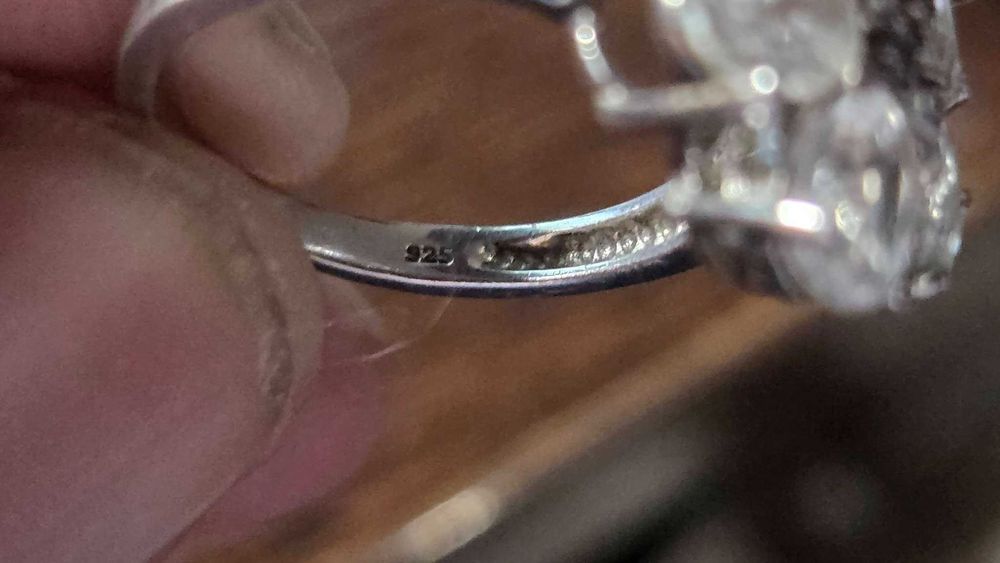 Inel argint vintage cu zirconii