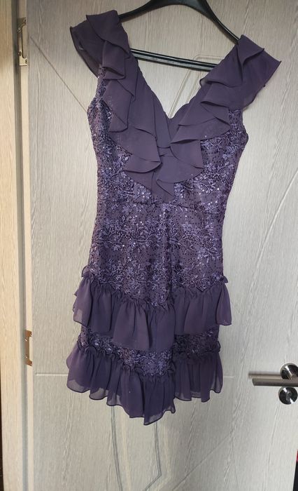 Дамска рокля лилава, официална