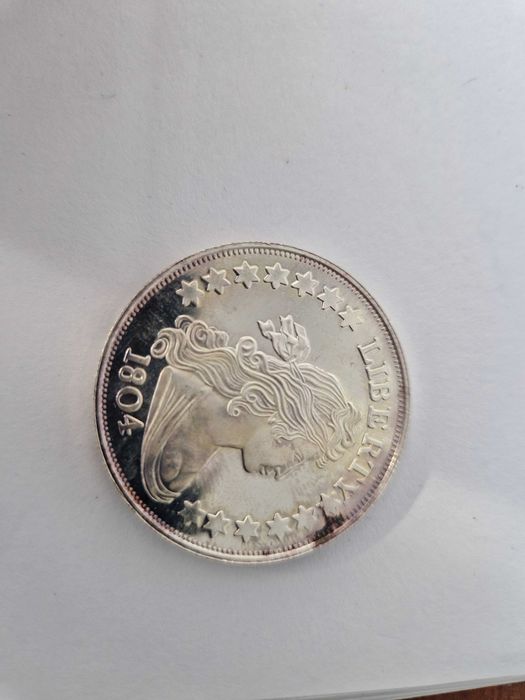 Moneda din Argint de 999-31,10 g-Rebatere Liberty 1804,