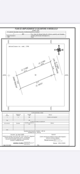 Teren intravilan Tuzla 665 mp aproape de plaja