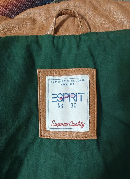 Geacă piele naturală Esprit, măsura M, nouă