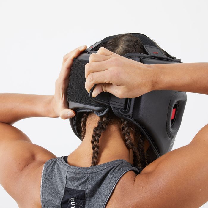 Cască integrală de Box 500 negru Adulţi - produs resigilat Decathlon