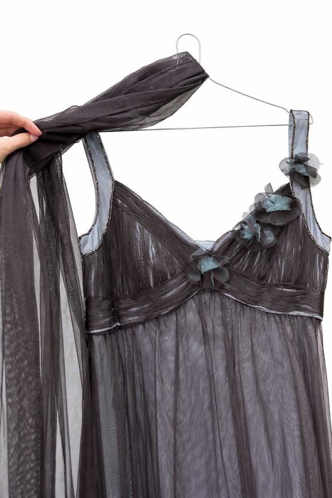 Елегантна официална рокля от ефирен тюл Raxevsky с шал