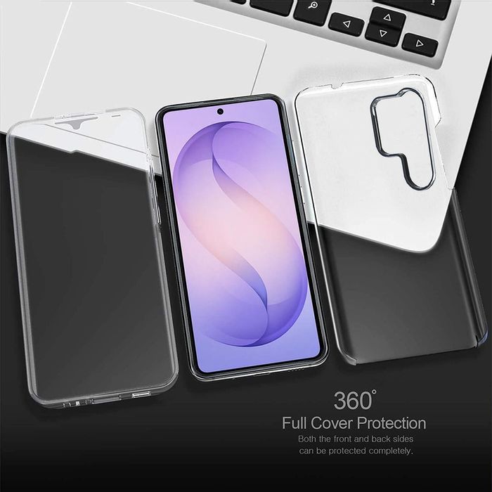 Прозрачен 360° градуса кейс за samsung galaxy s26 ultra