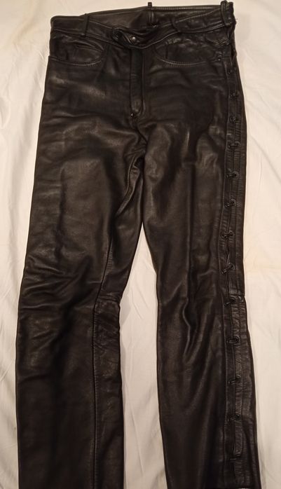 Pantaloni Piele cu șnur (86 cm Talia)