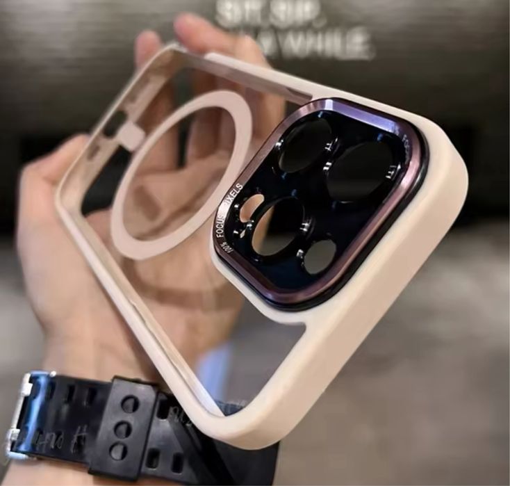 Iphone 14/15/16 PRO MAX PLUS - Husa PC Magsafe Spate Fumuriu