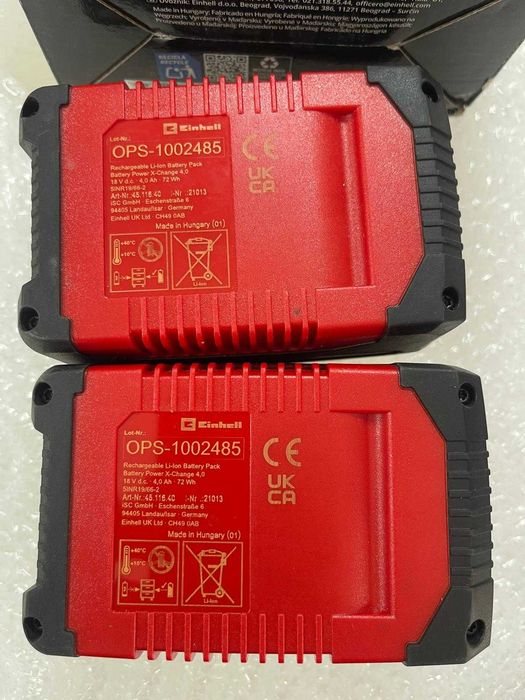 Set 2 baterii Einhell PXC de 18 V și 4,0 Ah