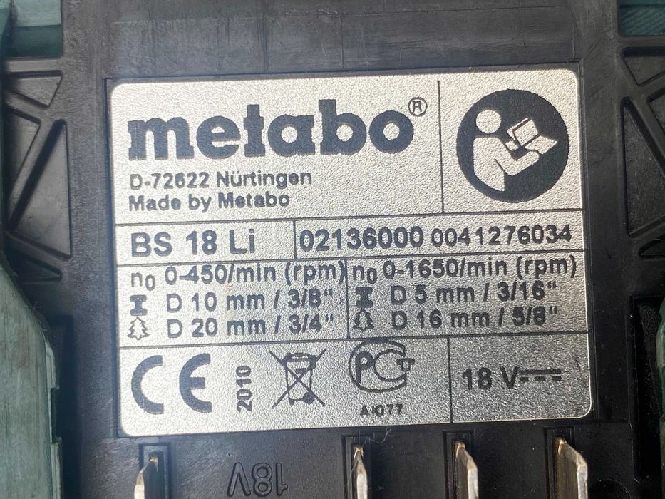 Акумулаторен винтоверт Metabo BS18Li 18V