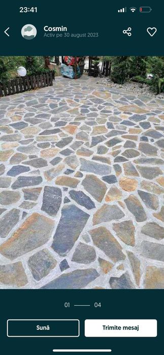 Piatra naturala de munte și montaj