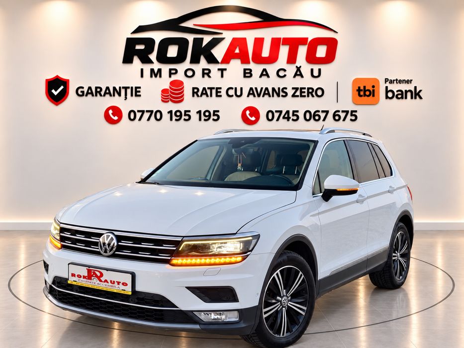 VW Tiguan Carat 2.0 TDI | Euro 6 | Panoramic | ACC | Keyless | Park Assist | Cameră | Garanție!°