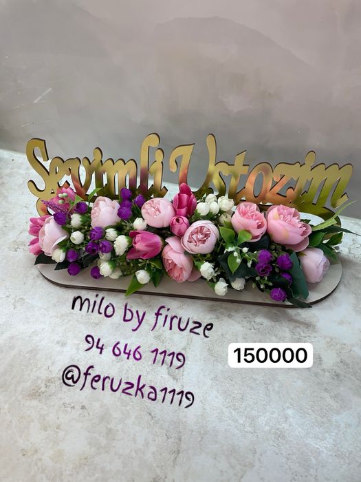 Suniy va sovunli gullar bayram uchun buyurtma qabul qlamz