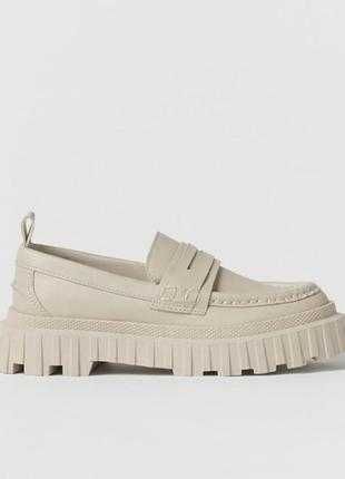 Mocasini din piele Zara 38