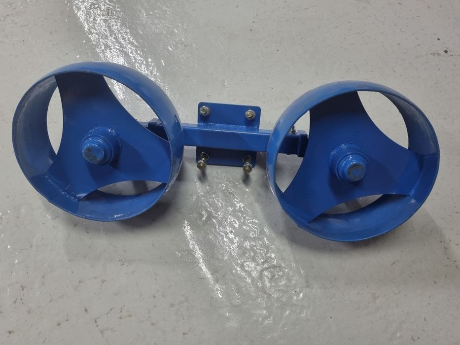 Ansamblu roata dubla plug hidraulic reversibil,  reglabile