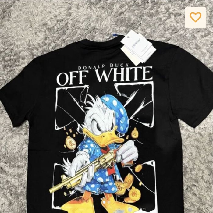 Тениска off white,donald duck. Не обличана