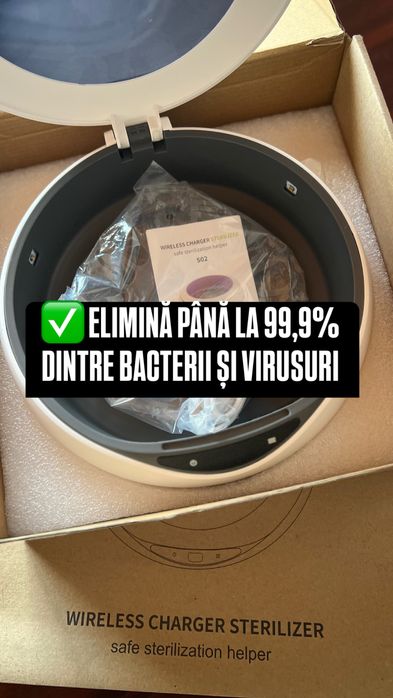 Încărcător wireless sterilizator rotativ 360 salon