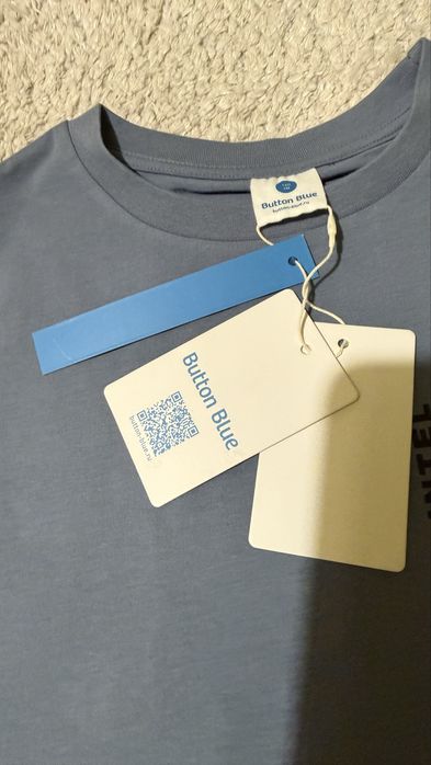 Детска тениска Button blue