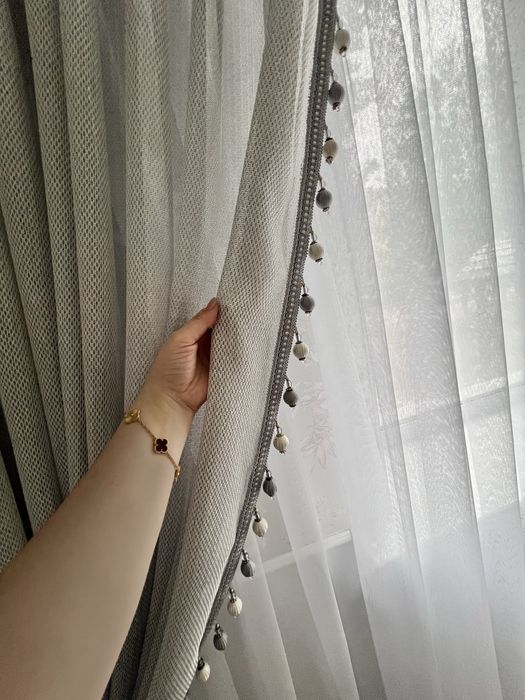 Шторы красивого серого цвета