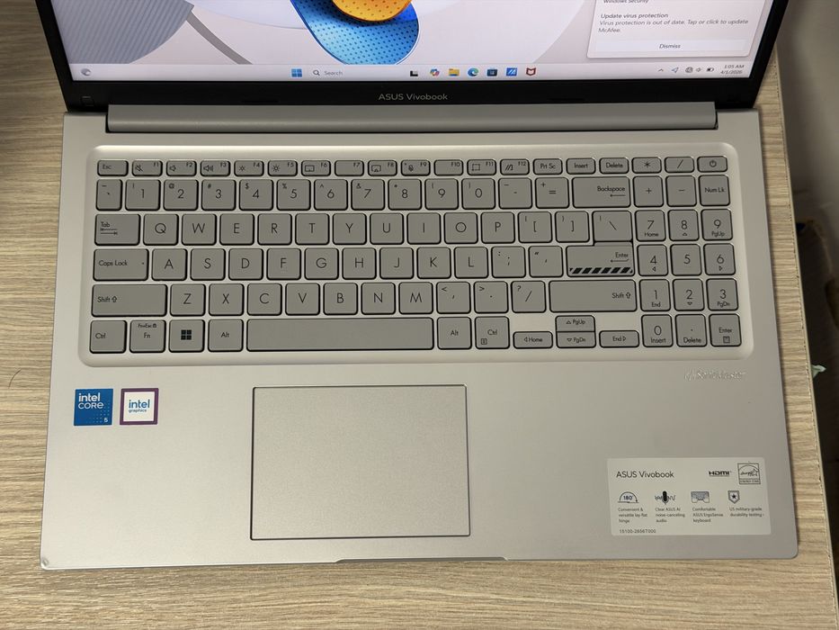 Asus vivobook 15 (2025) intel core 5 120u ozu 16gb ssd 512gb