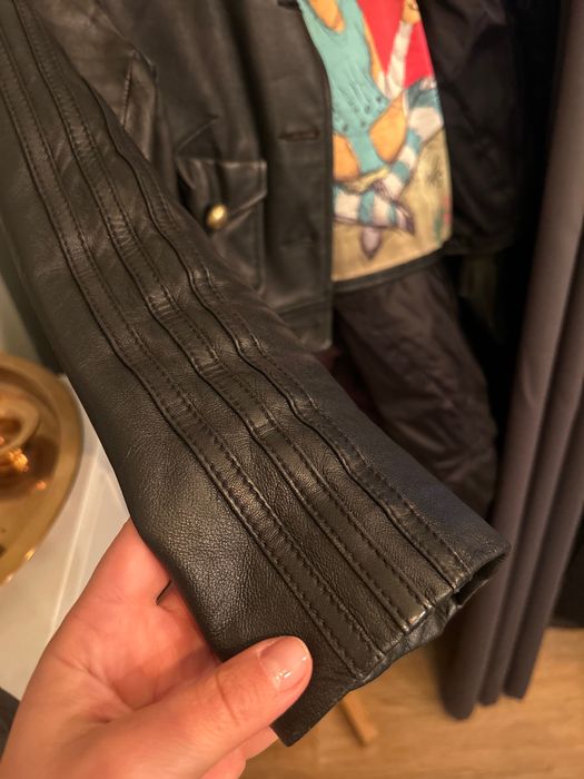 Jachetã scurtã piele naturalã moale Adidas Originals - mãsura S