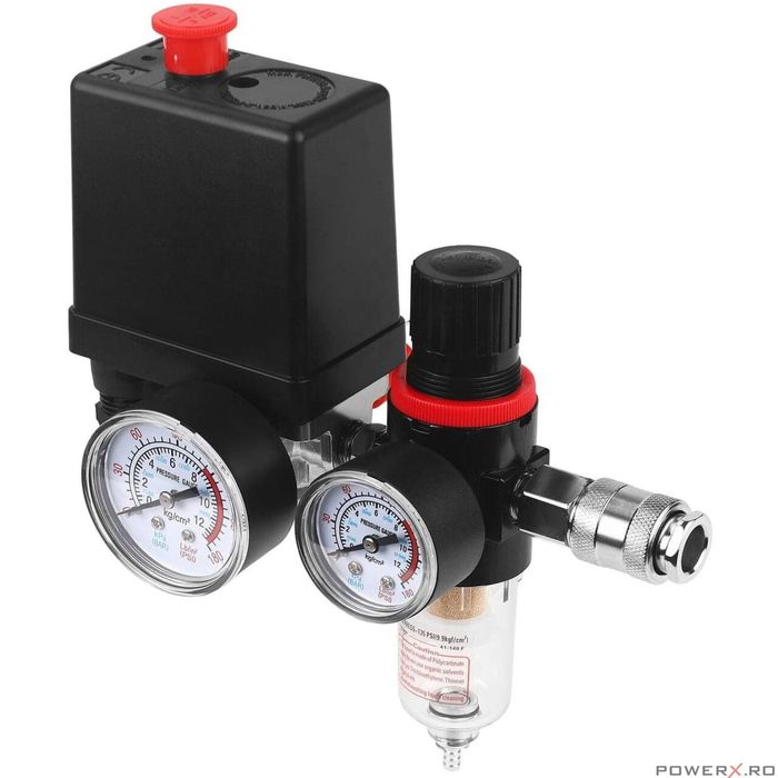 Presostat universal pentru compresor cu regulator de presiune,