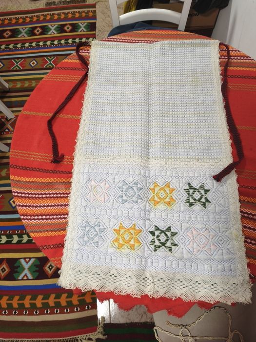 Автентични престилки за ямболски белкосник, носия, кукери, Тракия