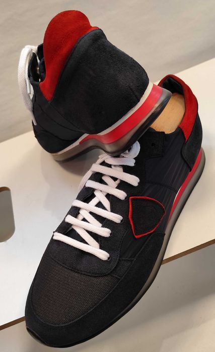 Pantofi sport casual 43 premium PHILIPPE MODEL piele naturala moale navy