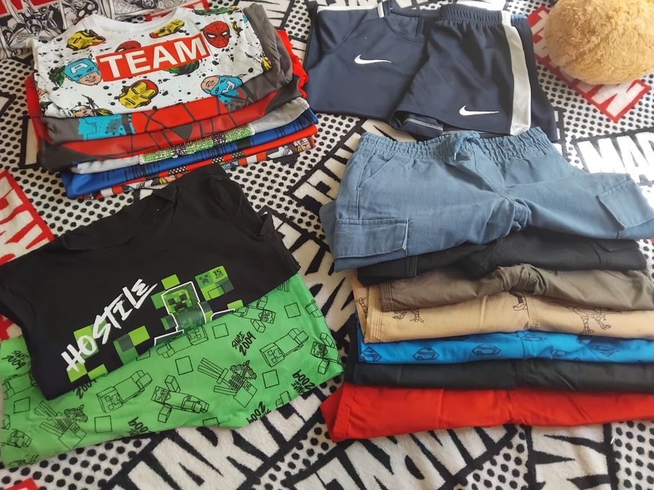 Lot tricouri si pantaloni scurti baiat 7 ani