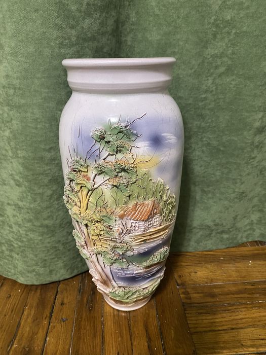 Ваза под цветы глинянная