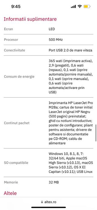 Imprimanta Hp LaserJet pro MFP M28a