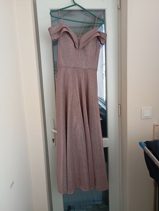 Дълга официална рокля в цвят "пепел от рози"