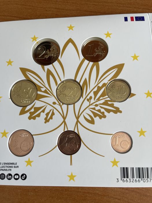Евро монеты Франция 2025