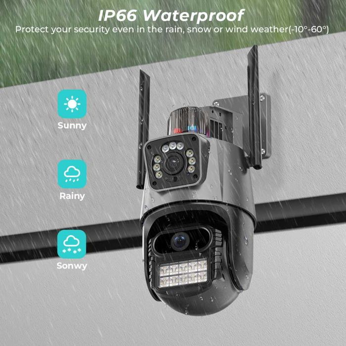 Camera Supraveghere IP 360° 4K 8MP Loosafe P11 PRO Dubla Wireless/Wifi