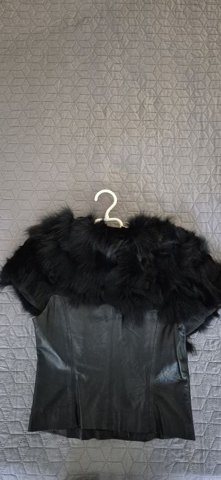 Дамски елек с косъм от лисица