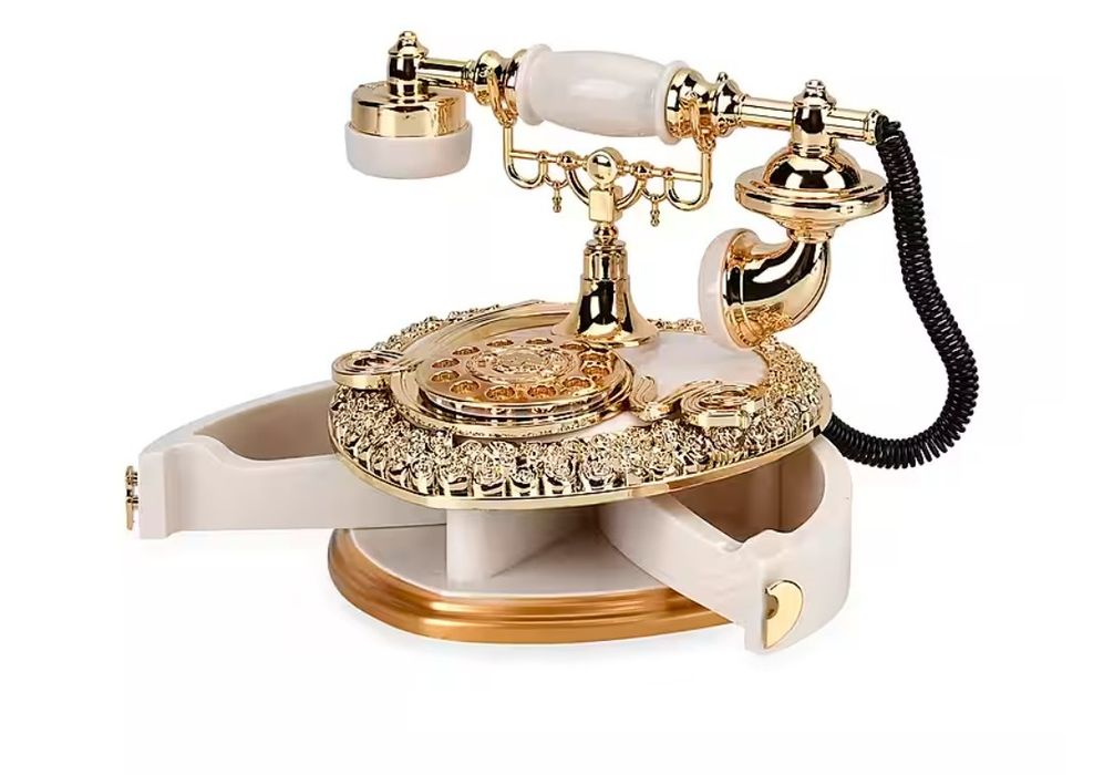 Винтидж телефон музикална кутия за бижута
