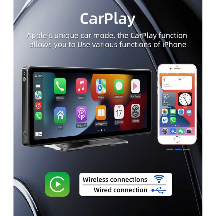Мултимедия за кола 10.26 с DVR Безжична Apple Carplay и Android Autо